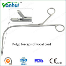 Instrumentos de garganta Pinças de polímero do cordão vocal